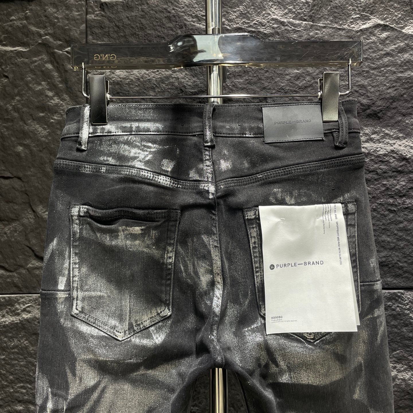 PURPLE BRAND Hickory Overdye Skinny Jeans 'Antracite'