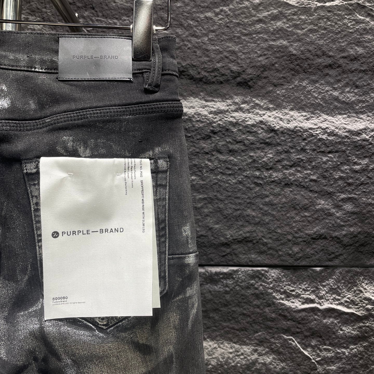 PURPLE BRAND Hickory Overdye Skinny Jeans 'Antracite'