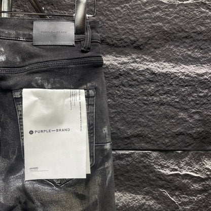 PURPLE BRAND Hickory Overdye Skinny Jeans 'Antracite'