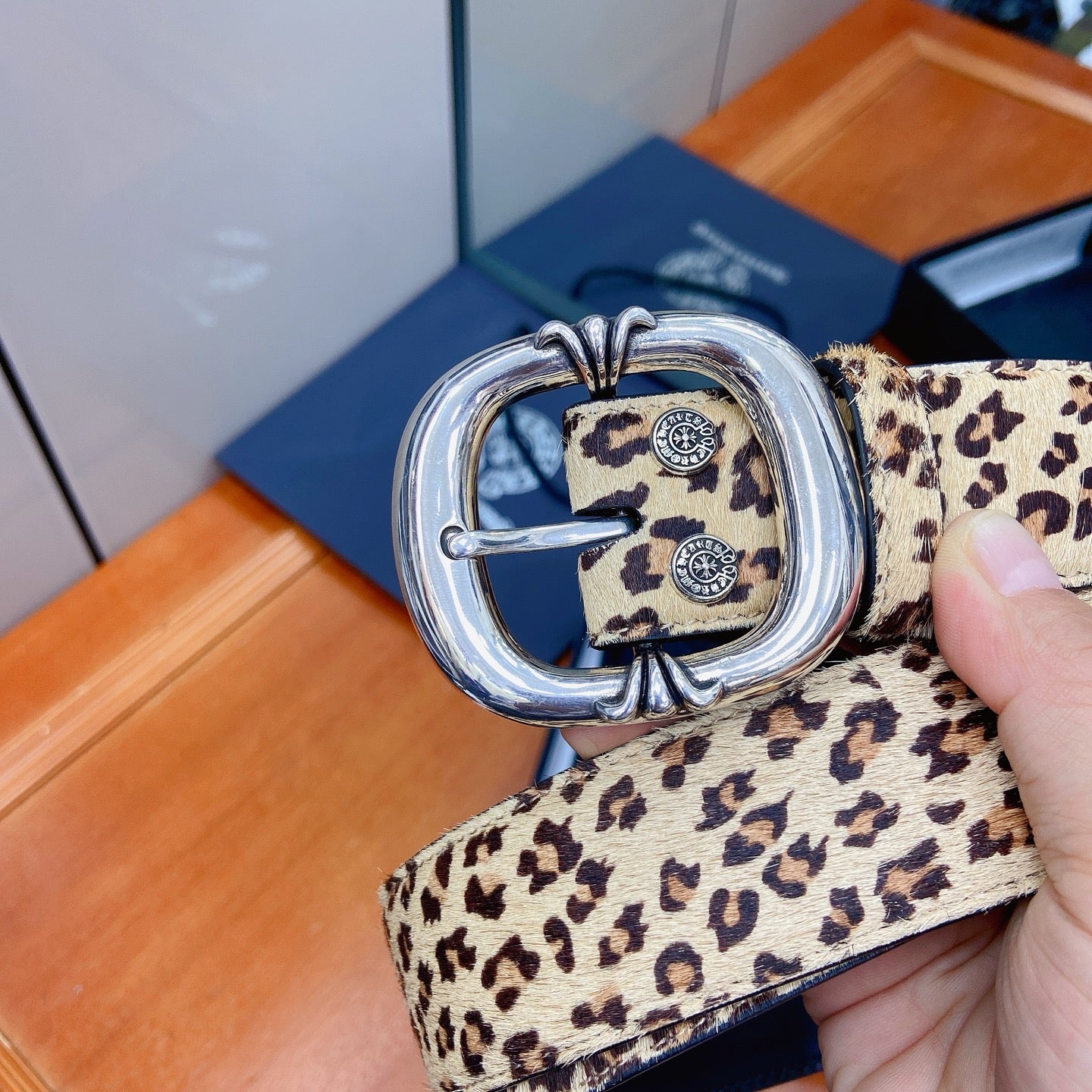 Chrome Hearts Leopard Print Belt