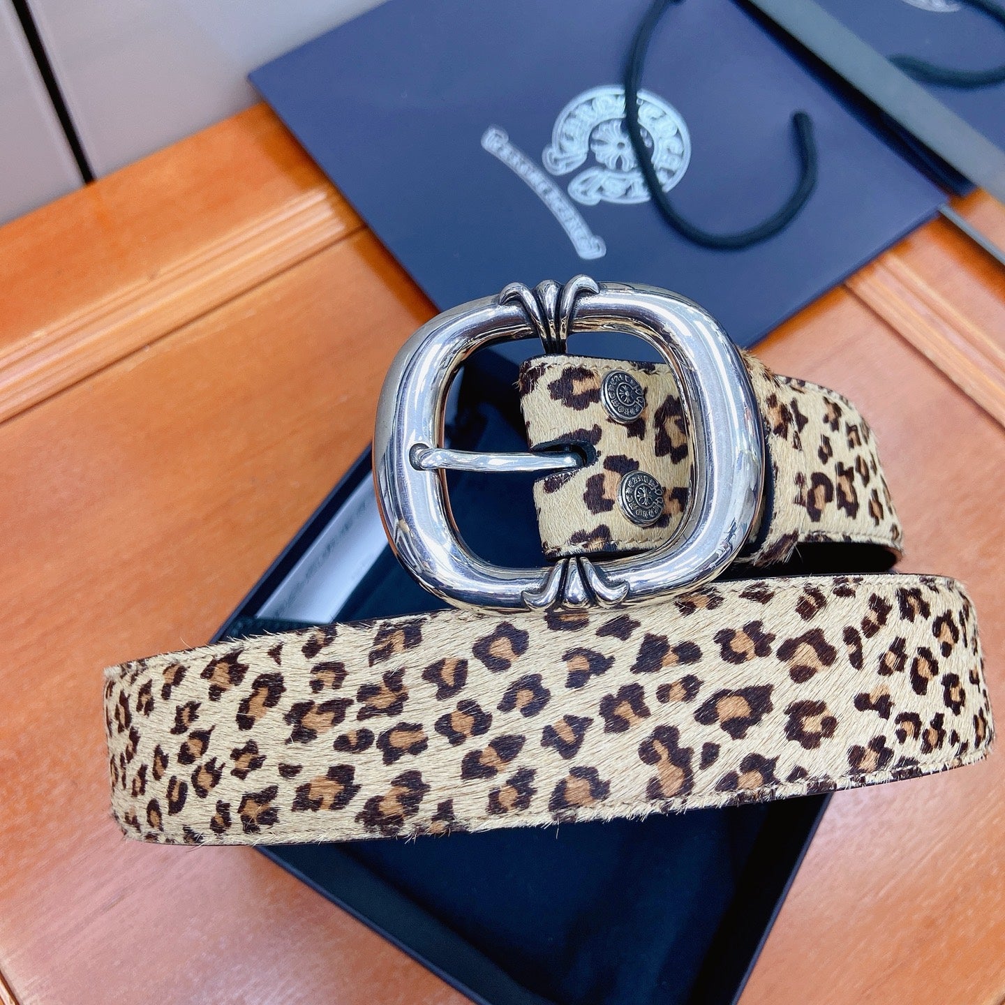 Chrome Hearts Leopard Print Belt
