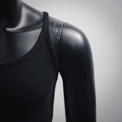 Chrome Hearts Bad Seed CH Embroidered Black Mini Rib Tank Top