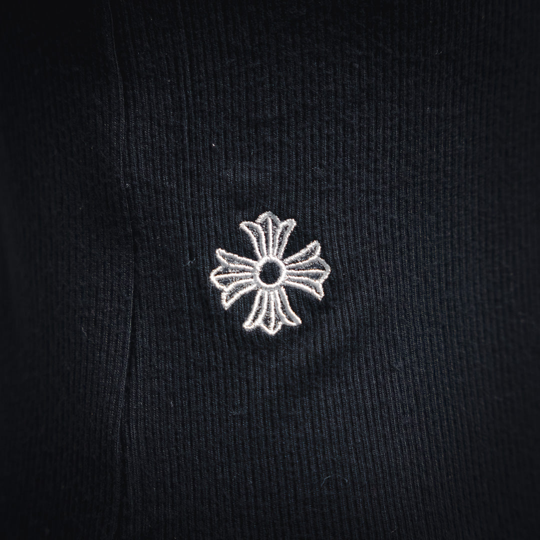 Chrome Hearts Bad Seed CH Embroidered Black Mini Rib Tank Top