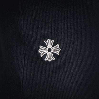 Chrome Hearts Bad Seed CH Embroidered Black Mini Rib Tank Top