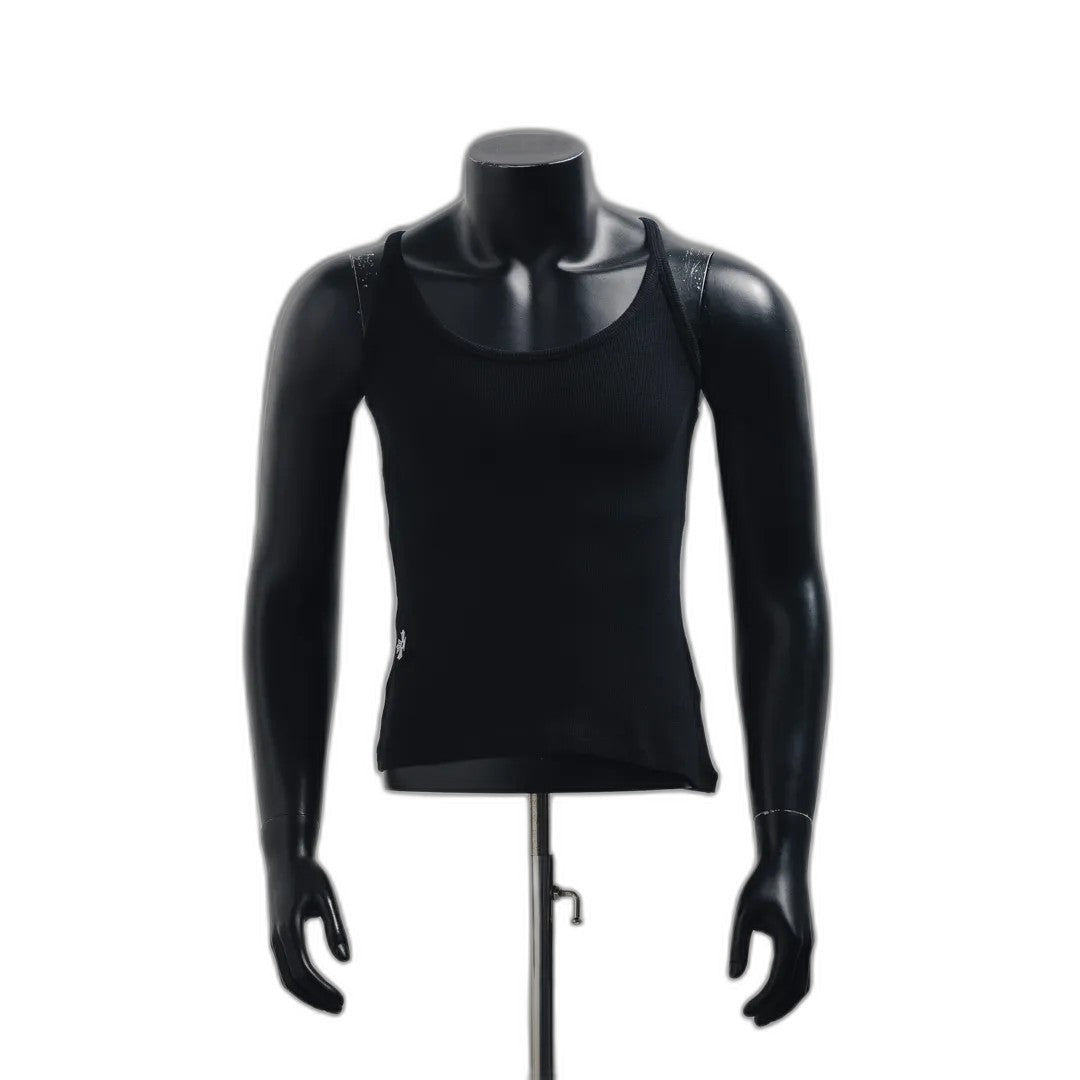 Chrome Hearts Bad Seed CH Embroidered Black Mini Rib Tank Top