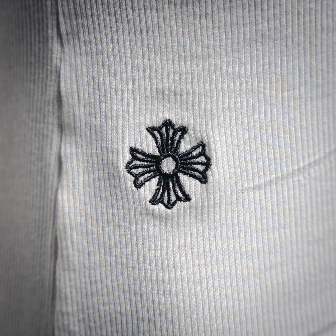 Chrome Hearts Bad Seed CH Embroidered Black Mini Rib Tank Top