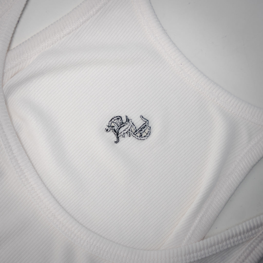 Chrome Hearts Bad Seed CH Embroidered Black Mini Rib Tank Top