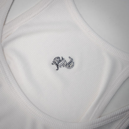 Chrome Hearts Bad Seed CH Embroidered Black Mini Rib Tank Top