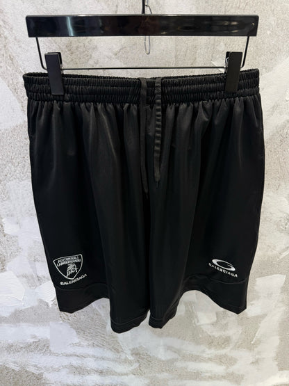 BALENCIAGA Automobili Lamborghini Men's Baggy Shorts "Black"