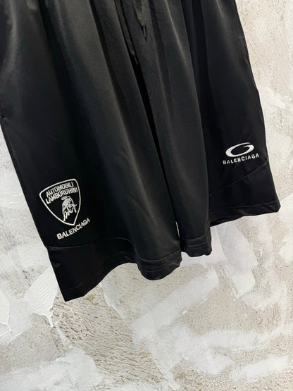 BALENCIAGA Automobili Lamborghini Men's Baggy Shorts "Black"