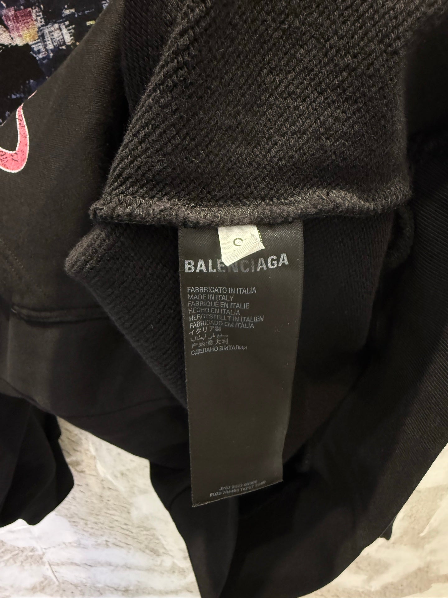 Balenciaga City of Angels Hoodie, Medium Fit, Heather Black