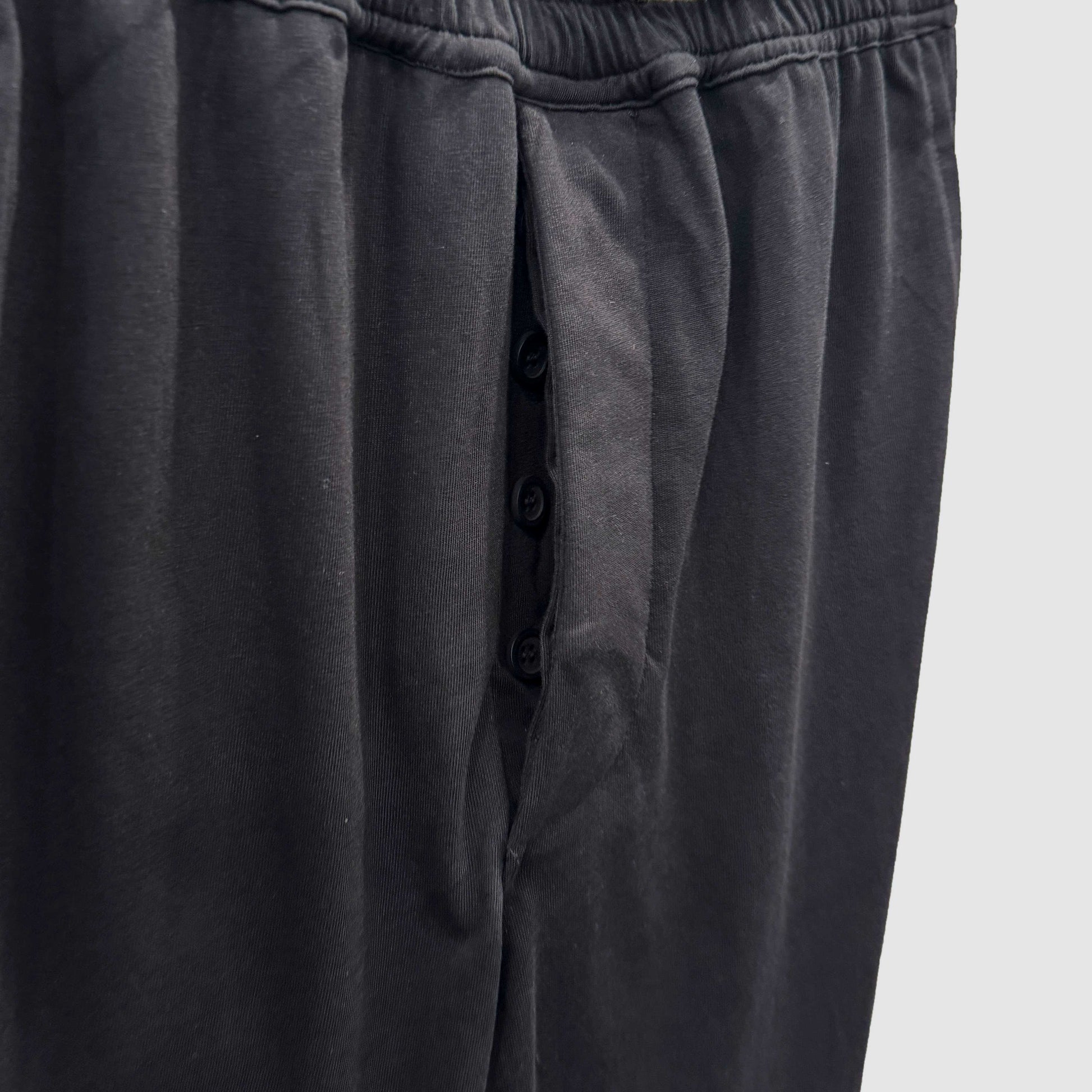 RICK OWENS DRAWSTRING SLIM LONG WOOL PANTS