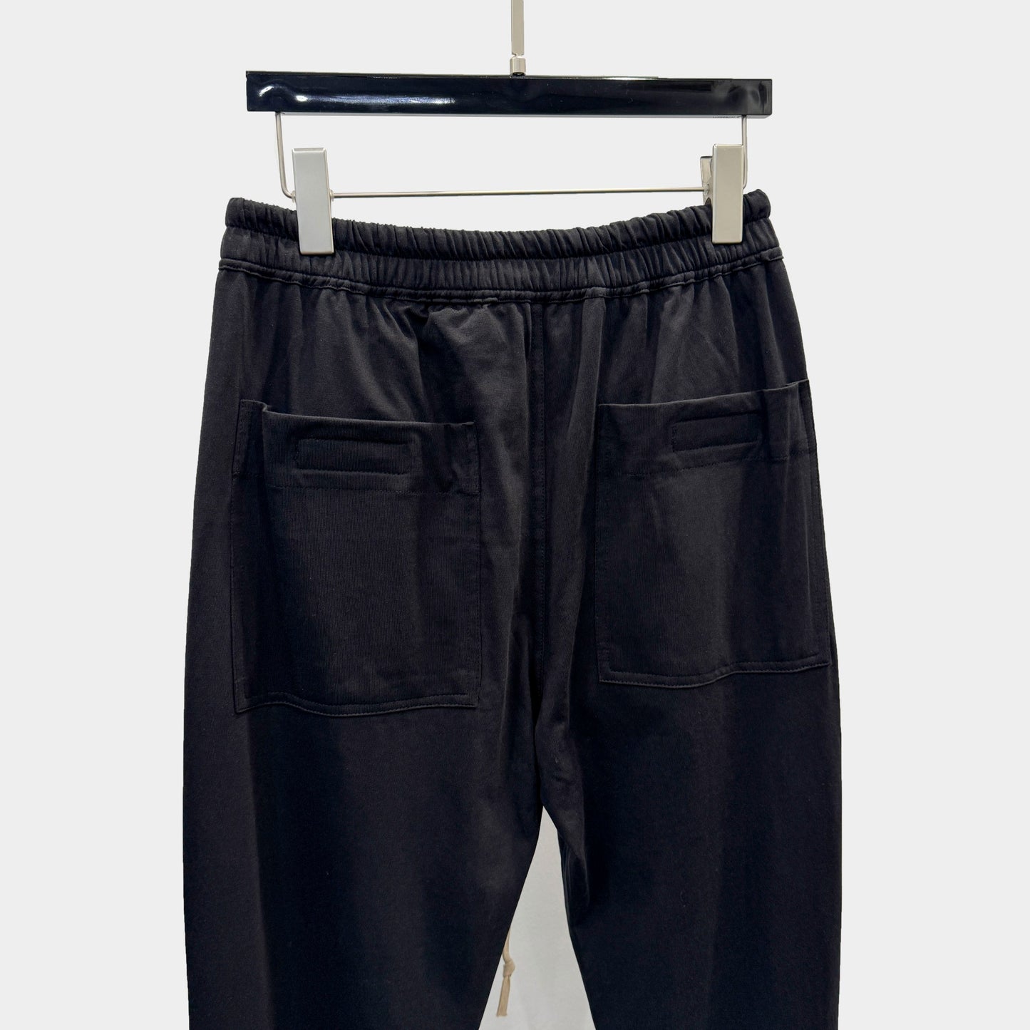 RICK OWENS DRAWSTRING SLIM LONG WOOL PANTS