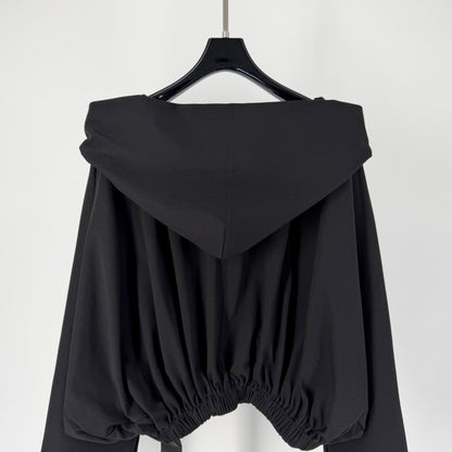 Rick Owens drkshdw Black drawstring hoodie