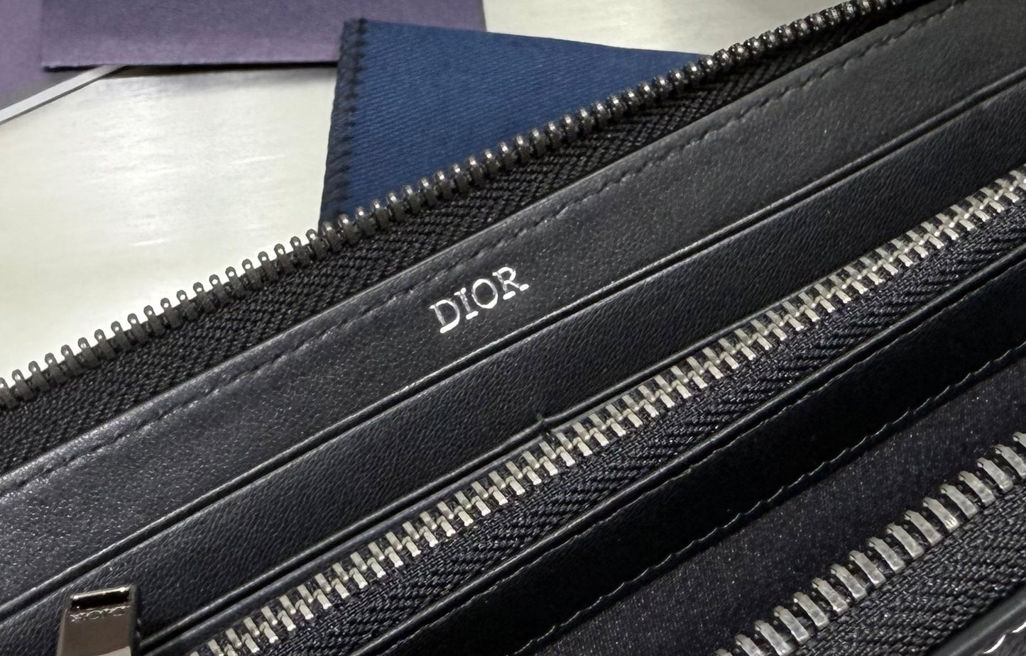 Dior Round zipper wallet