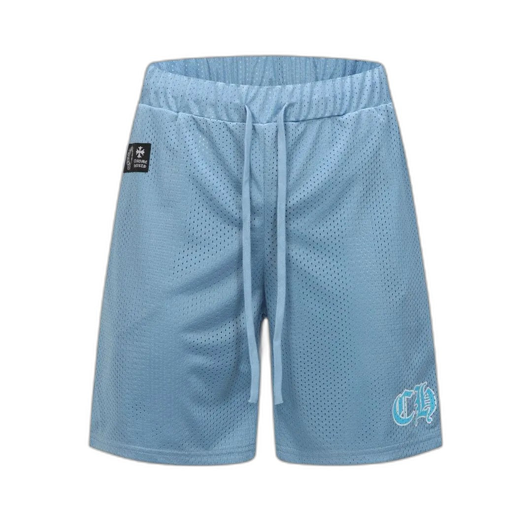 Chrome Hearts Mesh Varsity Shorts 'Blue'