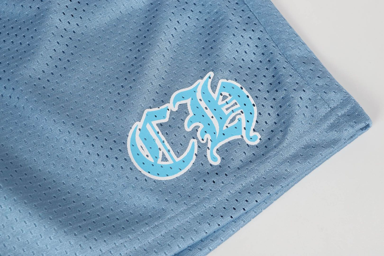 Chrome Hearts Mesh Varsity Shorts 'Blue'