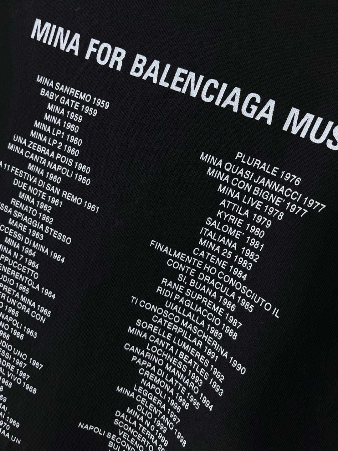 BALENCIAGA Music | Mina Series T-Shirt Oversized "Black/White"