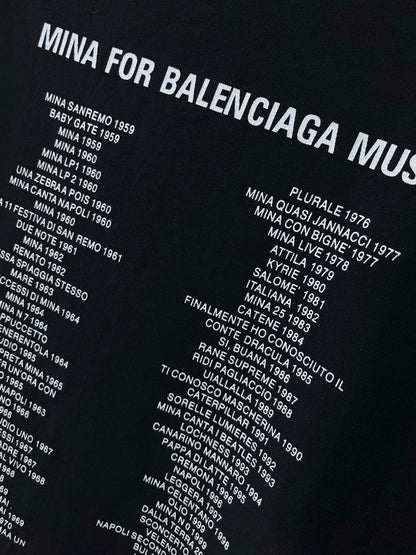 BALENCIAGA Music | Mina Series T-Shirt Oversized "Black/White"