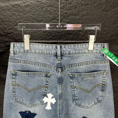 Chrome Hearts Cross Embroidered Jeans