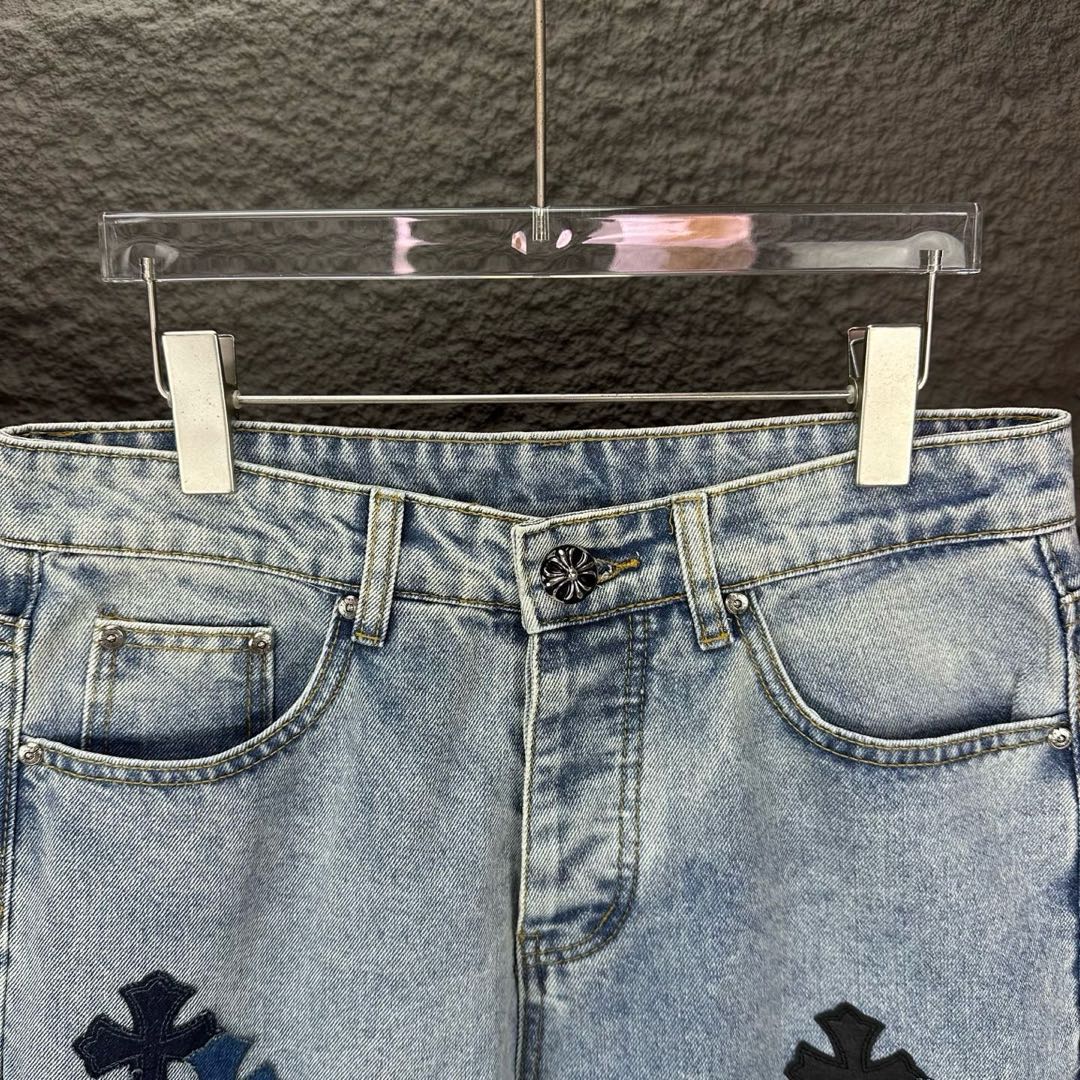 Chrome Hearts Cross Embroidered Jeans