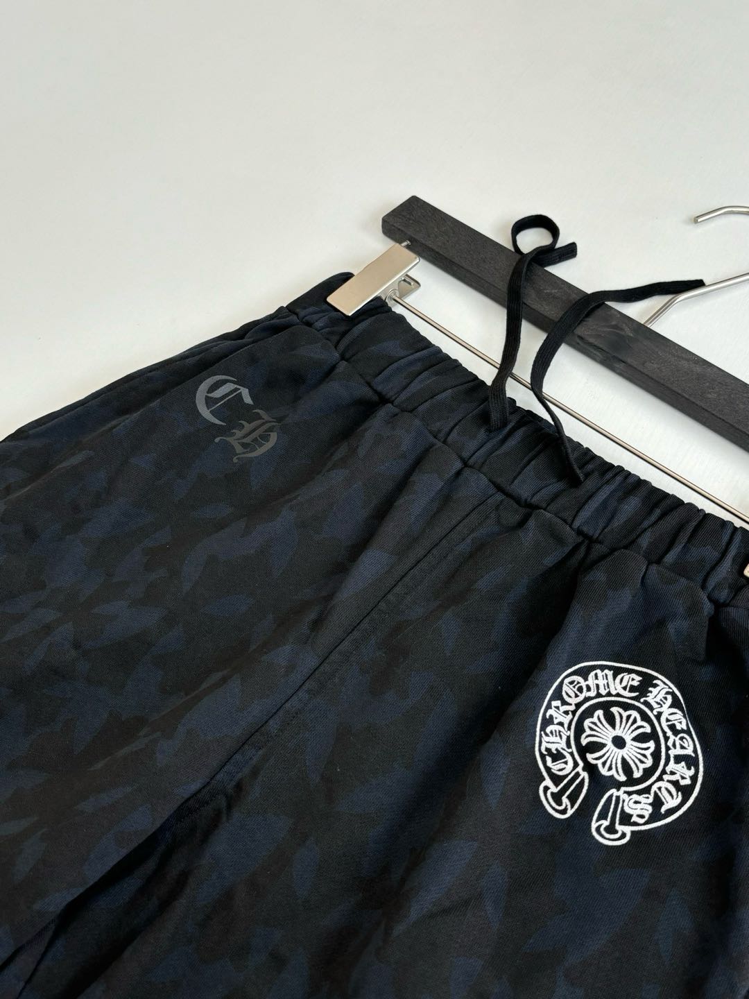 Chrome Hearts Cemetery Cross All Over Print Sweat Shorts "Black"