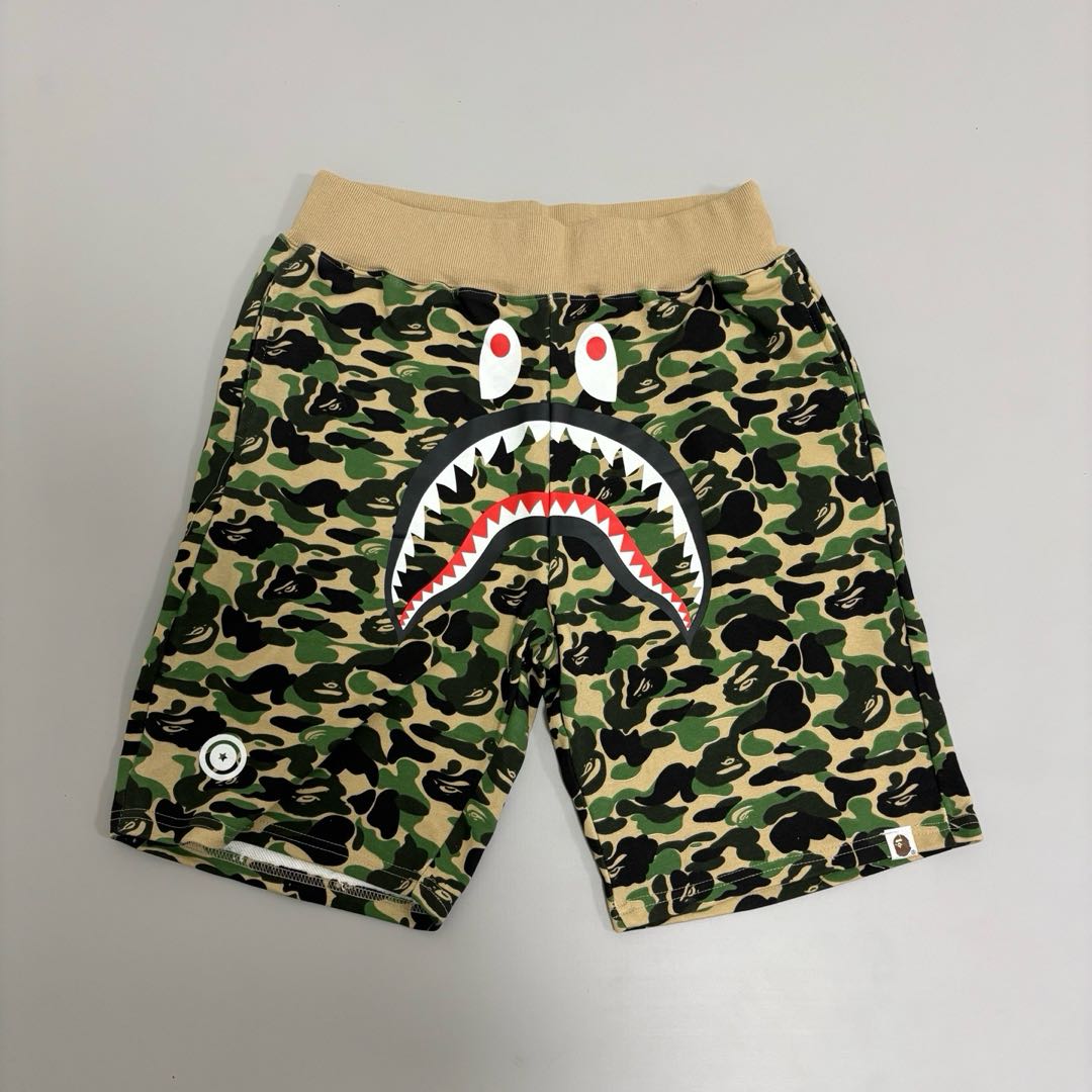 BAPE Space Camo Shark Sweat Shorts (SS21) White