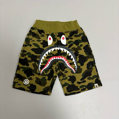 BAPE Space Camo Shark Sweat Shorts (SS21) White