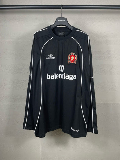 BALENCIAGA   SOCCER LONG SLEEVE OVERSIZED T-SHIRT