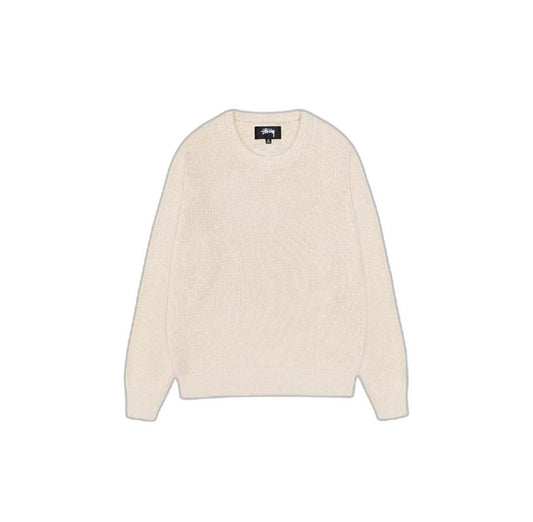 Stussy Surfman Icon Cotton Linen Crew Ivory