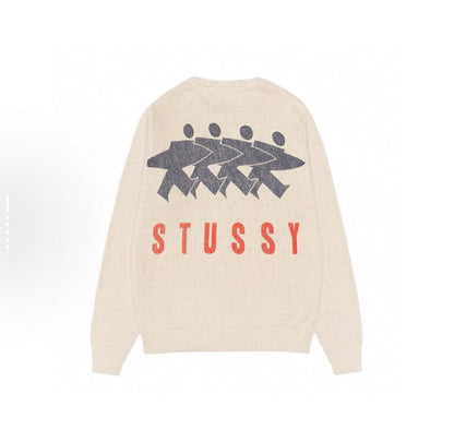 Stussy Surfman Icon Cotton Linen Crew Ivory