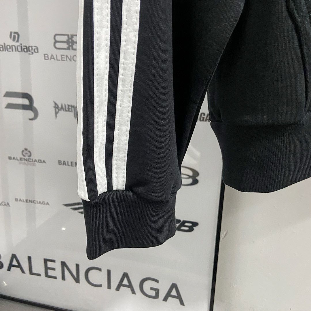 adidas BALENCIAGA Zip-Up Hoodie Small Fit "Black"