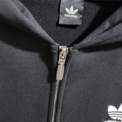 adidas BALENCIAGA Zip-Up Hoodie Small Fit "Black"