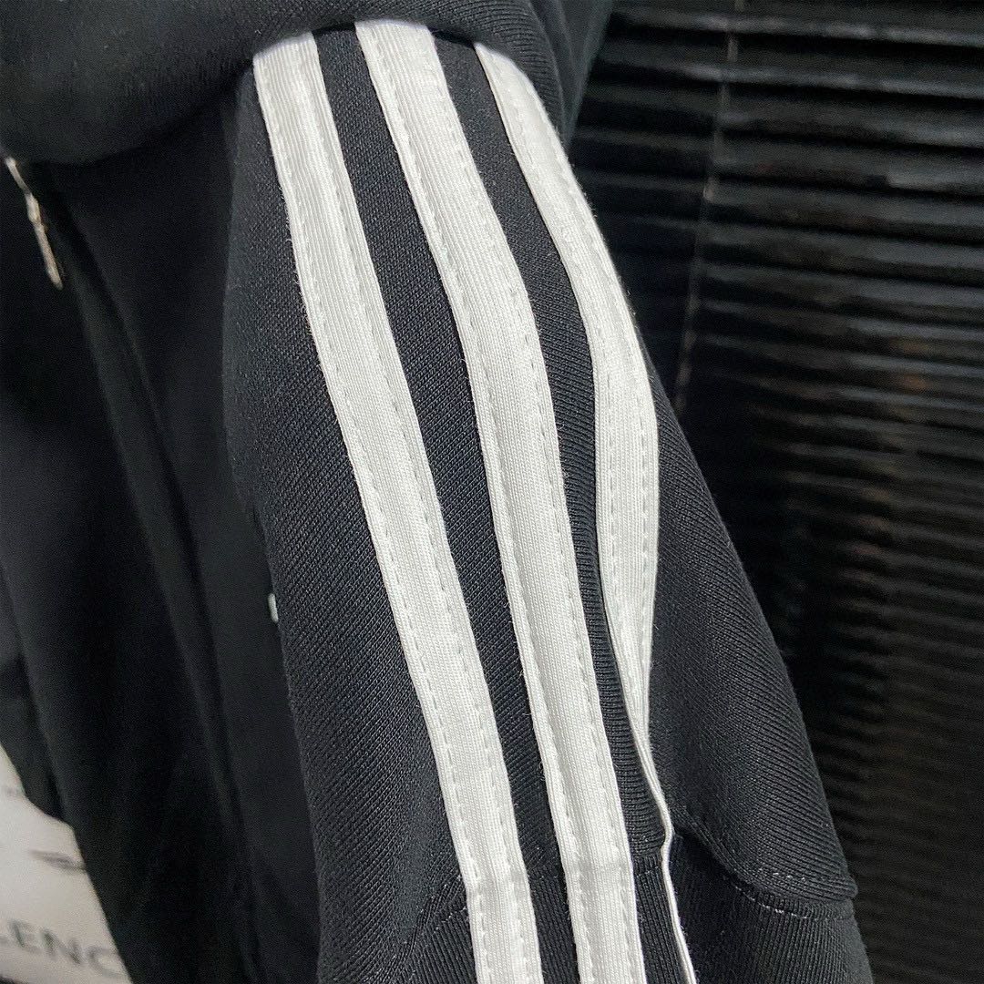 adidas BALENCIAGA Zip-Up Hoodie Small Fit "Black"