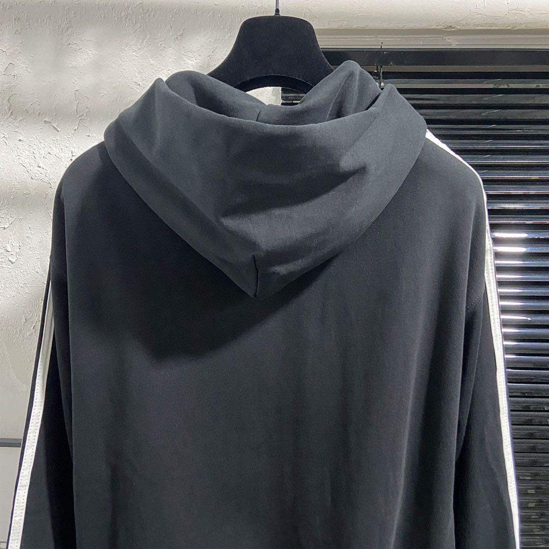 adidas BALENCIAGA Zip-Up Hoodie Small Fit "Black"