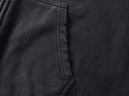 Balenciaga Men's Sponsor Logos Large Zip-up Hoodie in Black Faded
