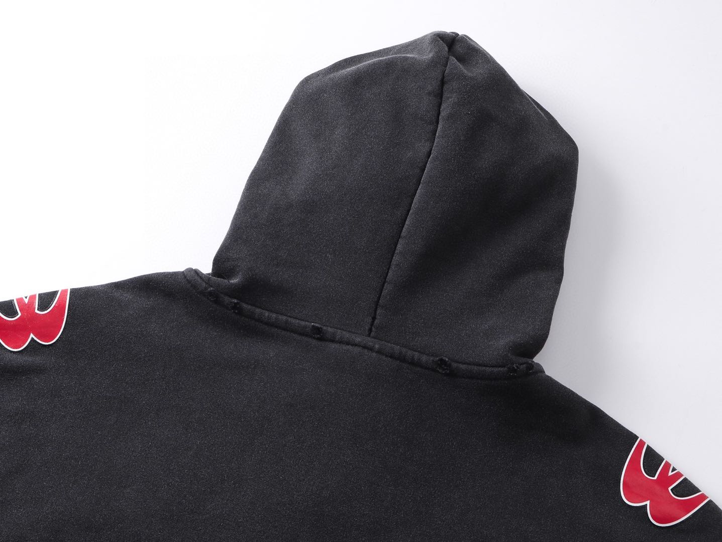 Balenciaga Men's Sponsor Logos Large Zip-up Hoodie in Black Faded