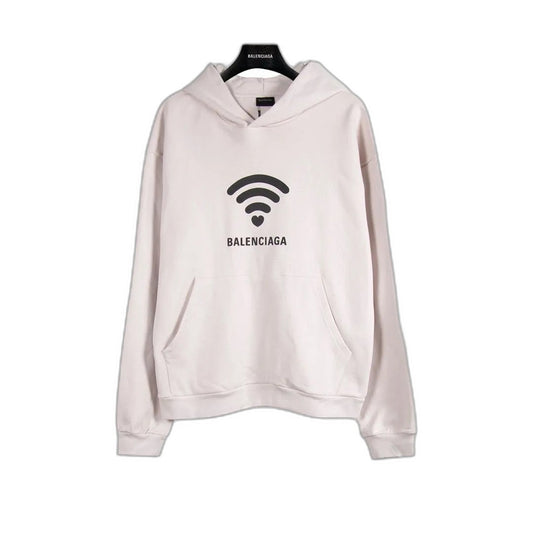 Balenciaga Lo_ve Hoodie Oversized Black/Dark Grey Archetype Fleece
