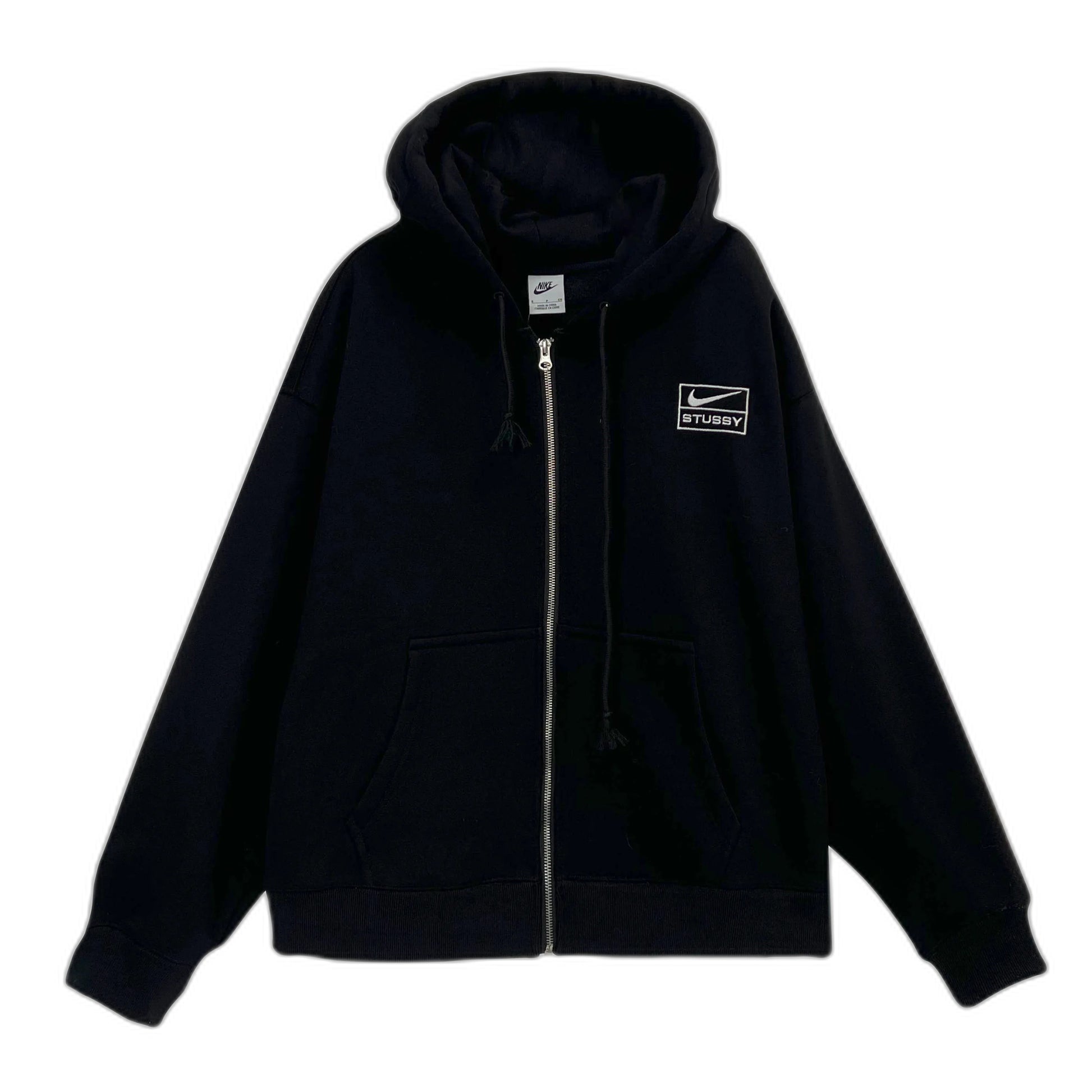 Nike x Stussy Washed Fleece Hoodie "Black"