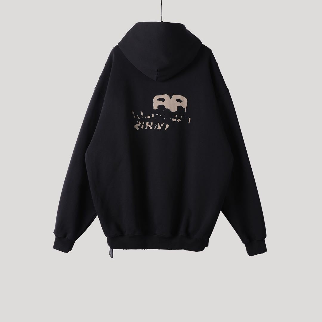 Balenciaga Hand-Drawn BB Icon Hoodie Large Fit 'Black'