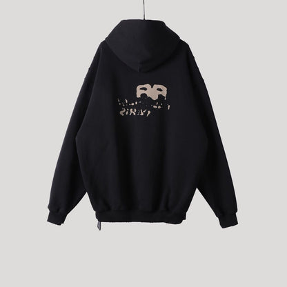 Balenciaga Hand-Drawn BB Icon Hoodie Large Fit 'Black'