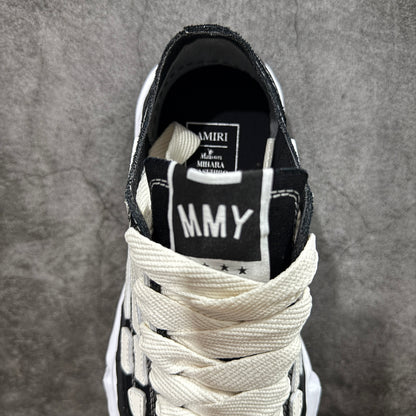 AMIRI × Maison MIHARA YASUHIRO PETERSON OG Sole Canvas Low-top Sneaker "Bones/Black"