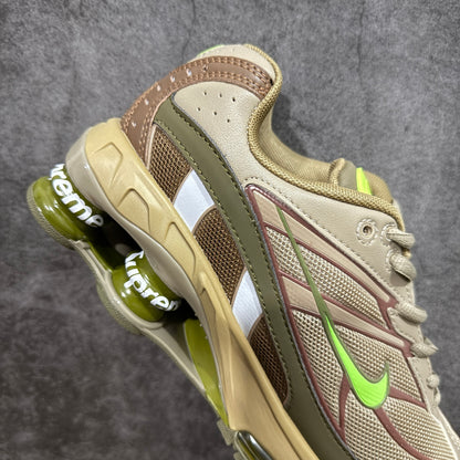 Supreme × Nike Shox Ride 2 "Neutral Olive/Electric Green-Pilgrim"