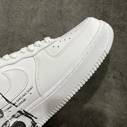 Supreme × Comme des Garçons SHIRT × Nike Air Force 1 Low "White"