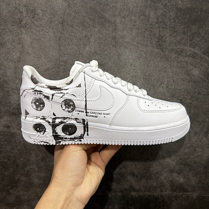 Supreme × Comme des Garçons SHIRT × Nike Air Force 1 Low "White"