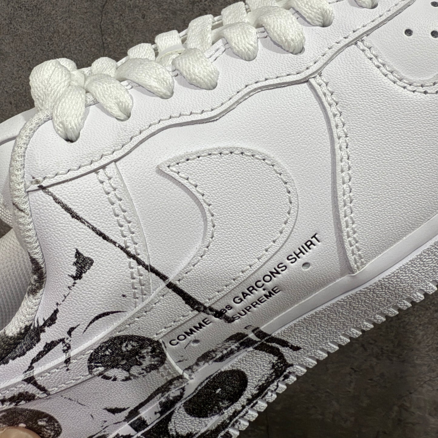Supreme × Comme des Garçons SHIRT × Nike Air Force 1 Low "White"