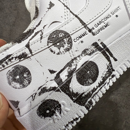 Supreme × Comme des Garçons SHIRT × Nike Air Force 1 Low "White"