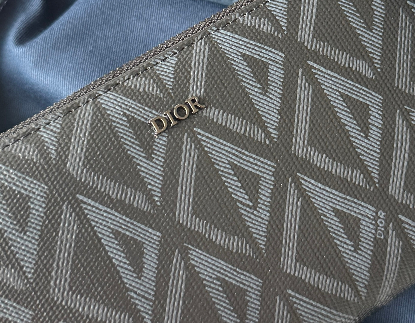 Dior CD Diamond Long Zip Wallet