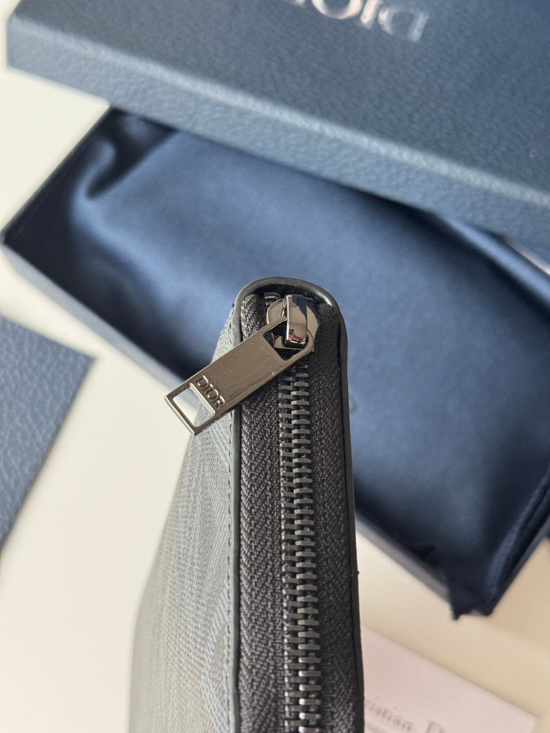Dior CD Diamond Long Zip Wallet