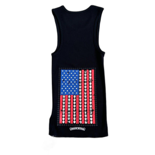 Chrome Hearts Tank Top, Stars & Stripes, White